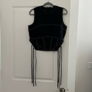 Unique Black Tank Top